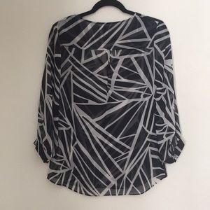 Banana Republic Navy/White Blouse